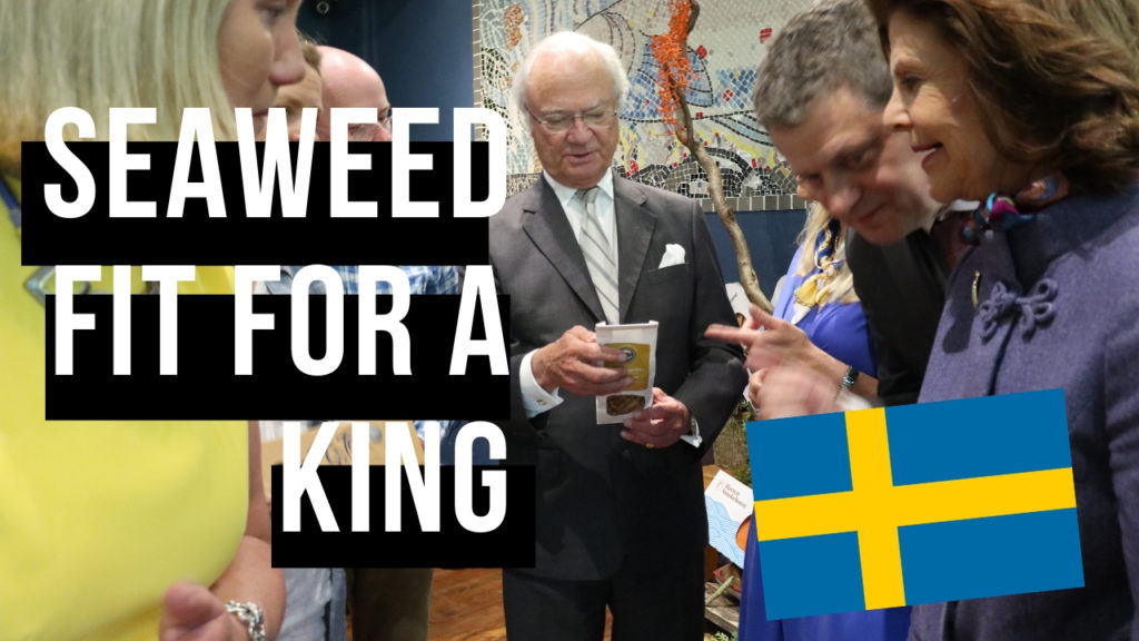 King of sweden holding our seaweed